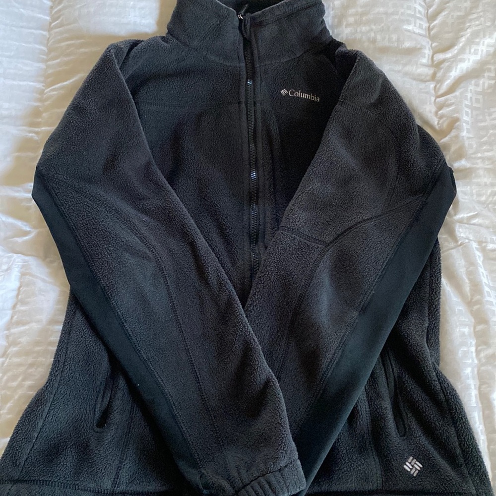 Columbia Fleece Jacket, Size S, Black